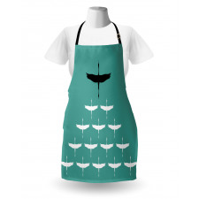 Muster of Birds Silhouettes Apron