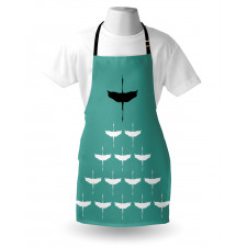 Muster of Birds Silhouettes Apron