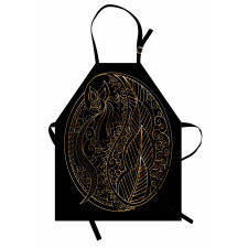 Bohemian Outline Curlicue Apron