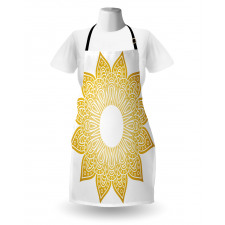 Circle Sun Looking Floral Apron