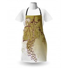 Fruits and Leaves on Ombre Apron