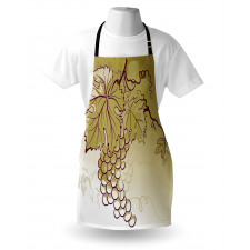 Fruits and Leaves on Ombre Apron