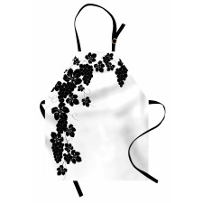 Monochrome Grape and Leafage Apron