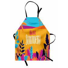 Tropical Beach Hello Summer Apron