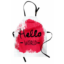 Hello World Calligraphy Art Apron