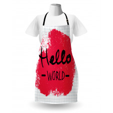 Hello World Calligraphy Art Apron