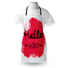 Hello World Calligraphy Art Apron