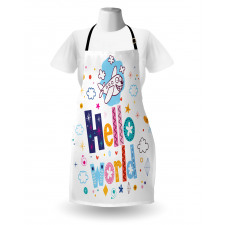 Childish Hello World Phrase Apron