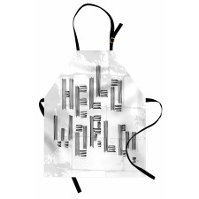 Abstract Striped Hello World Apron