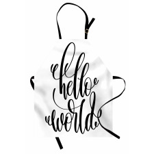 Hand Written Hello World Art Apron