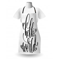 Hand Written Hello World Art Apron