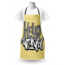 Hello World Graffiti Hearts Apron