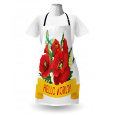 Hello World Spring Flowers Apron