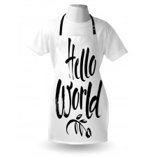 Hello World Tree and Words Apron