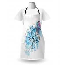 Outline Curly Tentacles Apron