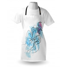 Outline Curly Tentacles Apron