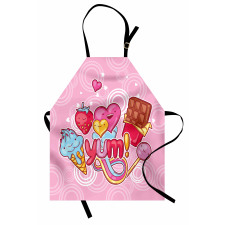 Heart Ice Cream Strawberry Apron