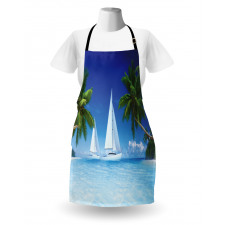 Palm Trees and Sailboats Apron