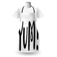 Simplistic Text in Monochrome Apron