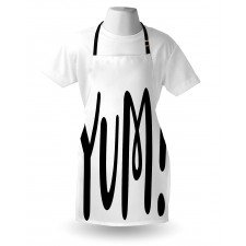 Simplistic Text in Monochrome Apron