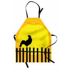 Rooster Silhouette Sunrise Apron