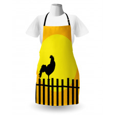 Rooster Silhouette Sunrise Apron