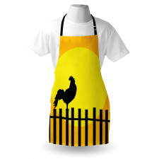 Rooster Silhouette Sunrise Apron