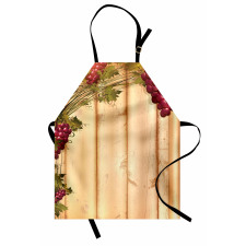 Grapes Wooden Illustration Apron