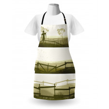 Farm Fields Scarecrow Grass Apron