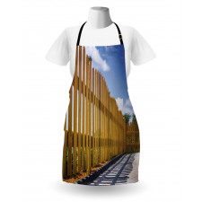 Terrace in Summer Day Sky Apron