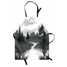 Greyscale Landscape Apron