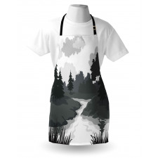 Greyscale Landscape Apron