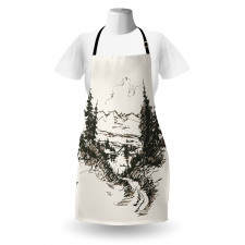 Forest Landscape Sketch Apron