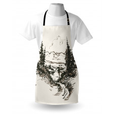 Forest Landscape Sketch Apron