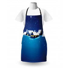 Snowy Small Town Cozy Home Apron