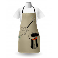 Magician Magic Wand and Hat Apron