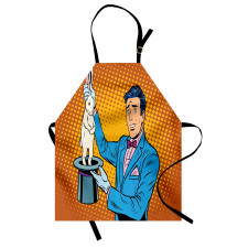 Magician Rabbit Pop Art Retro Apron