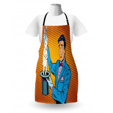 Magician Rabbit Pop Art Retro Apron