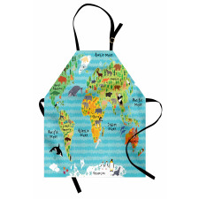 Kids World Map of Animal Apron