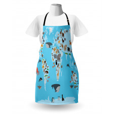 Guide Animals World Map Apron