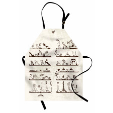 Feminine Shoes Shelves Apron