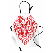 Heart Shoe Silhouettes Apron