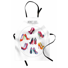 Watercolor Shoe Pairs Apron