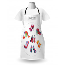 Watercolor Shoe Pairs Apron