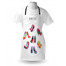 Watercolor Shoe Pairs Apron