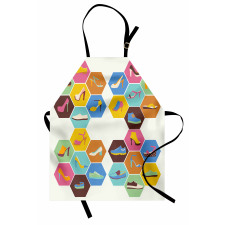 Shoe in Hexagons Apron