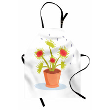 Plant and Fly Silhouettes Apron