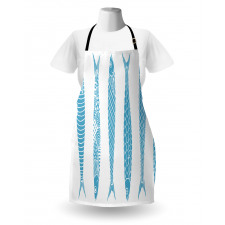 Sardine Fish Doodle Oceanic Apron