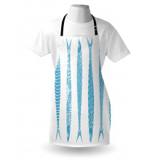 Sardine Fish Doodle Oceanic Apron