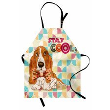 Basset Hound Dog with Bow Apron